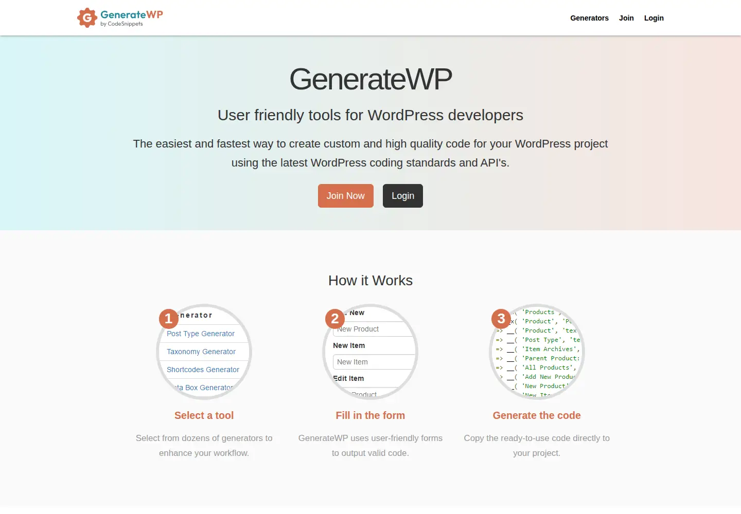 Captured homepage of generatewp.com in the current scan
