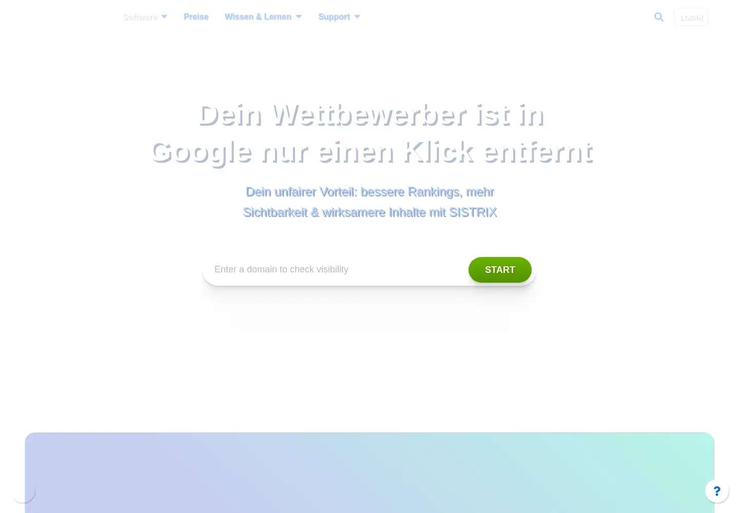 Screenshot of sistrix.de