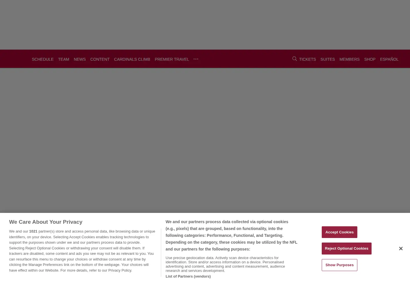 Screenshot of azcardinals.com