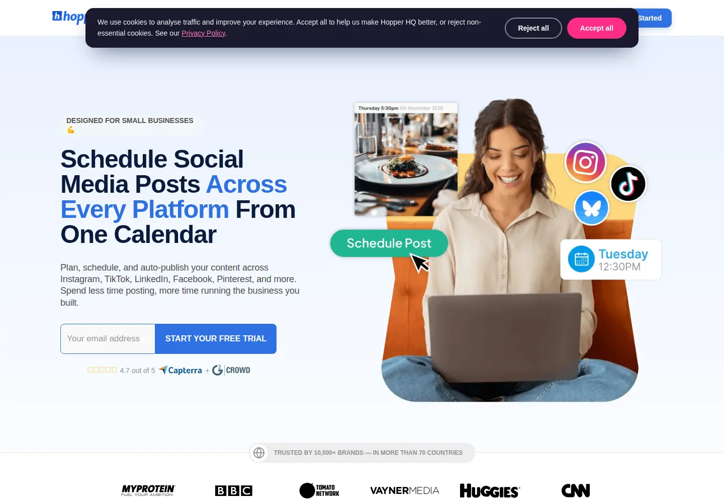Screenshot of hopperhq.com