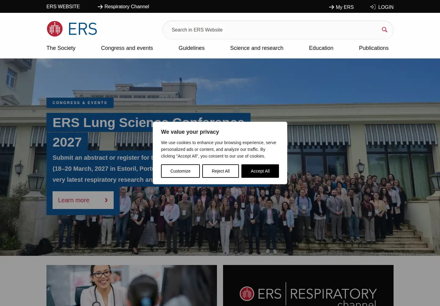 Screenshot of ersnet.org