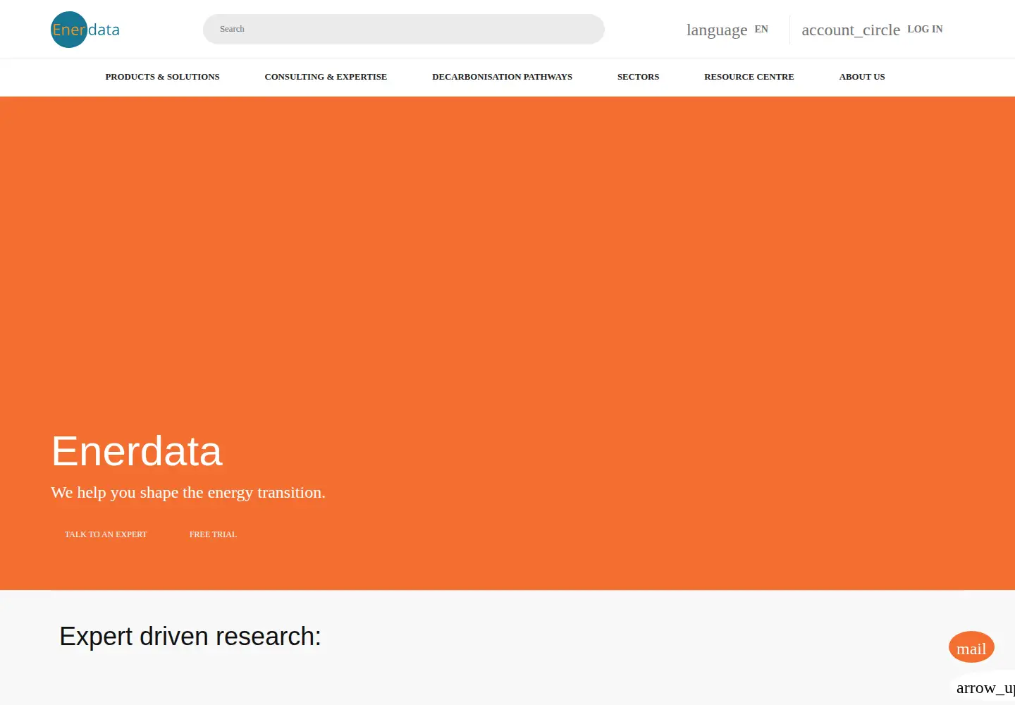 Screenshot of enerdata.net