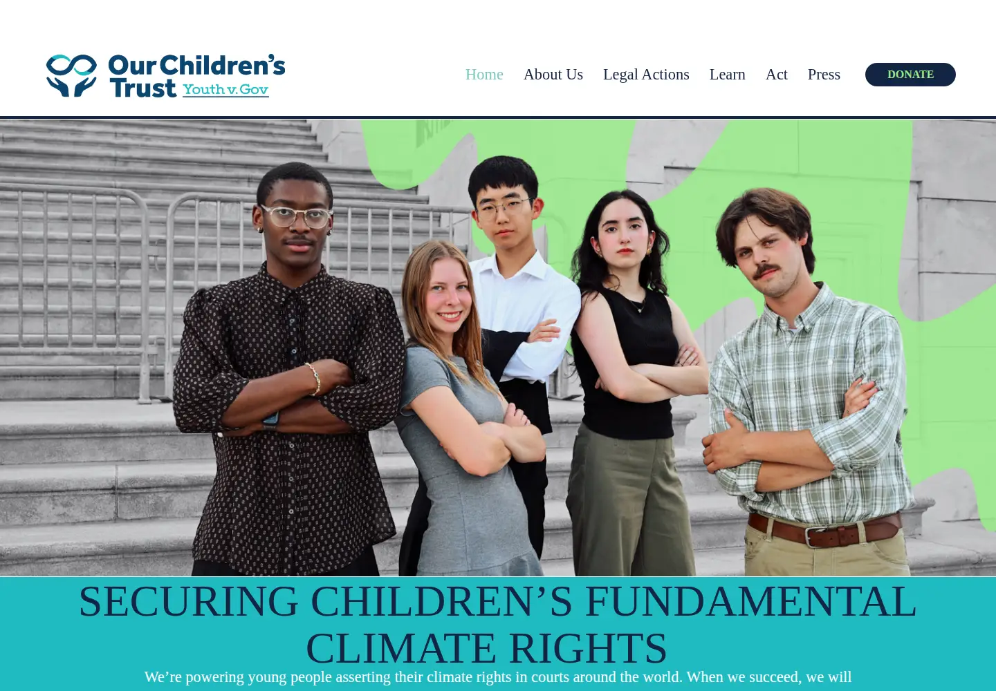 Screenshot of ourchildrenstrust.org