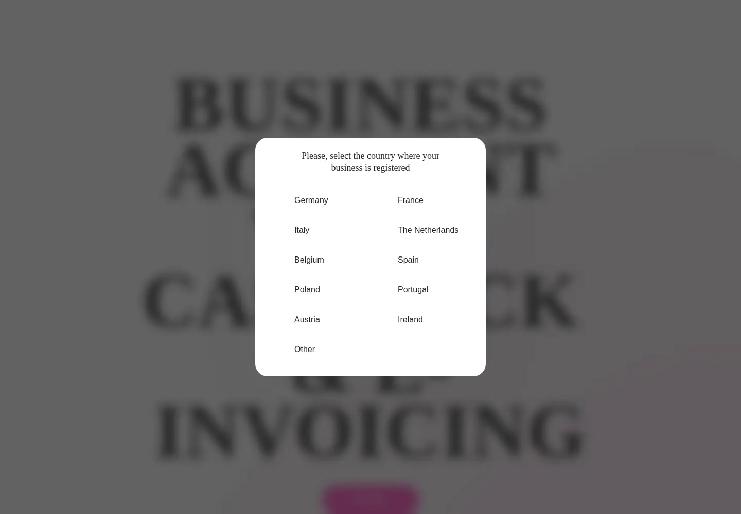 Captured homepage of finom.co in the current scan
