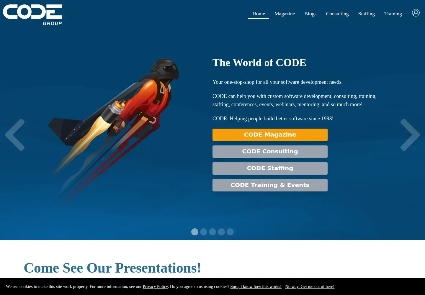Screenshot of codemag.com