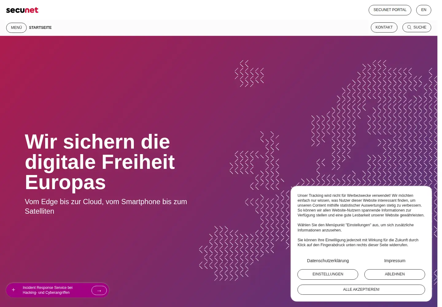 Screenshot of secunet.com