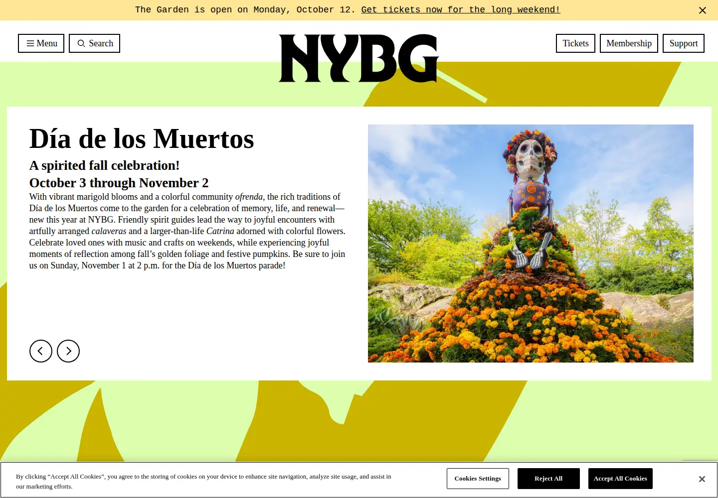 Screenshot of nybg.org