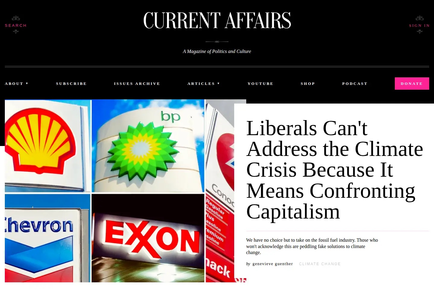 Screenshot of currentaffairs.org