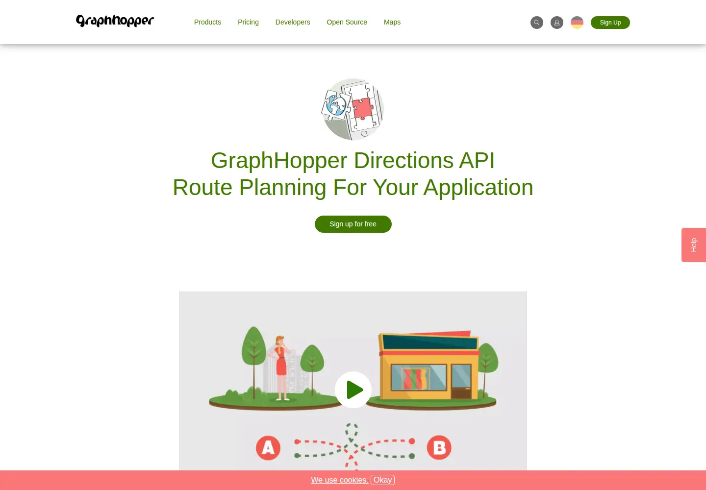 Captured homepage of graphhopper.com in the current scan
