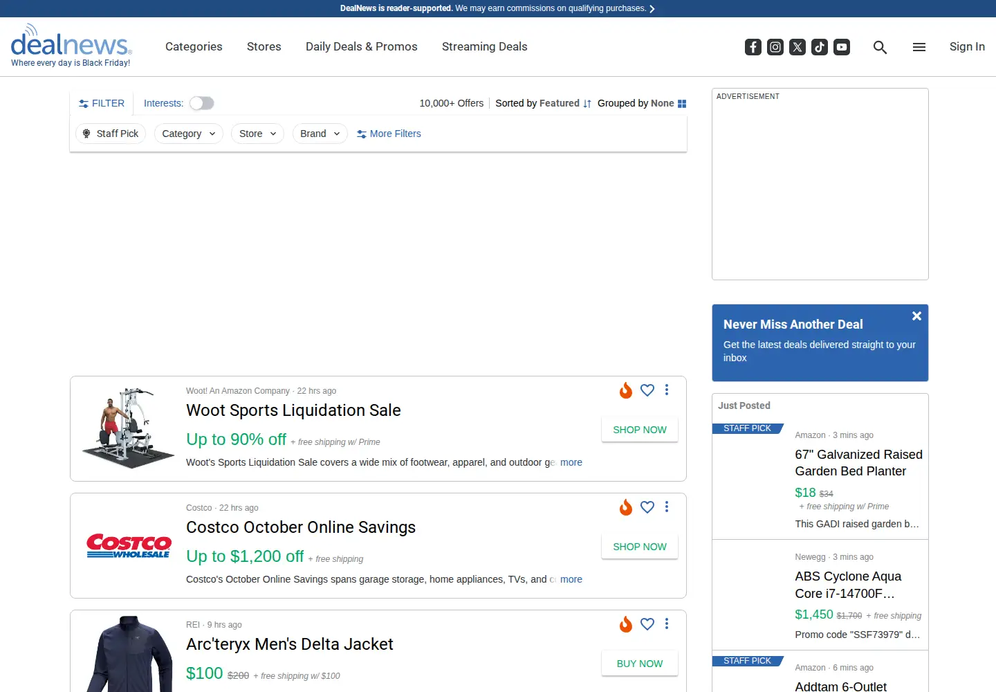Screenshot of dealnews.com