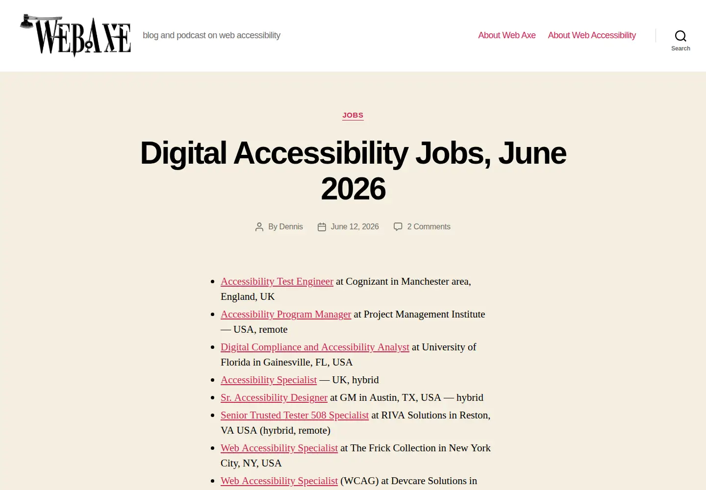Screenshot of webaxe.org
