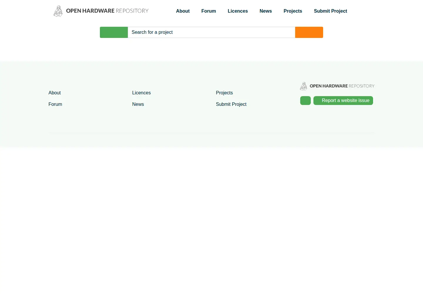 Captured homepage of ohwr.org in the current scan