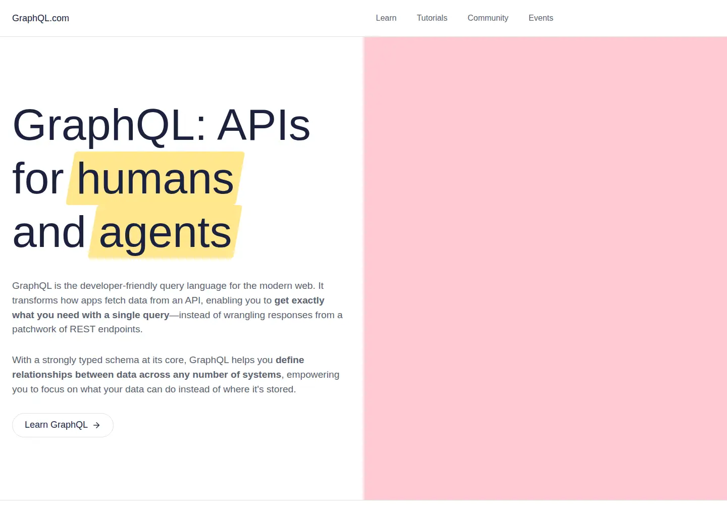 Screenshot of graphql.com