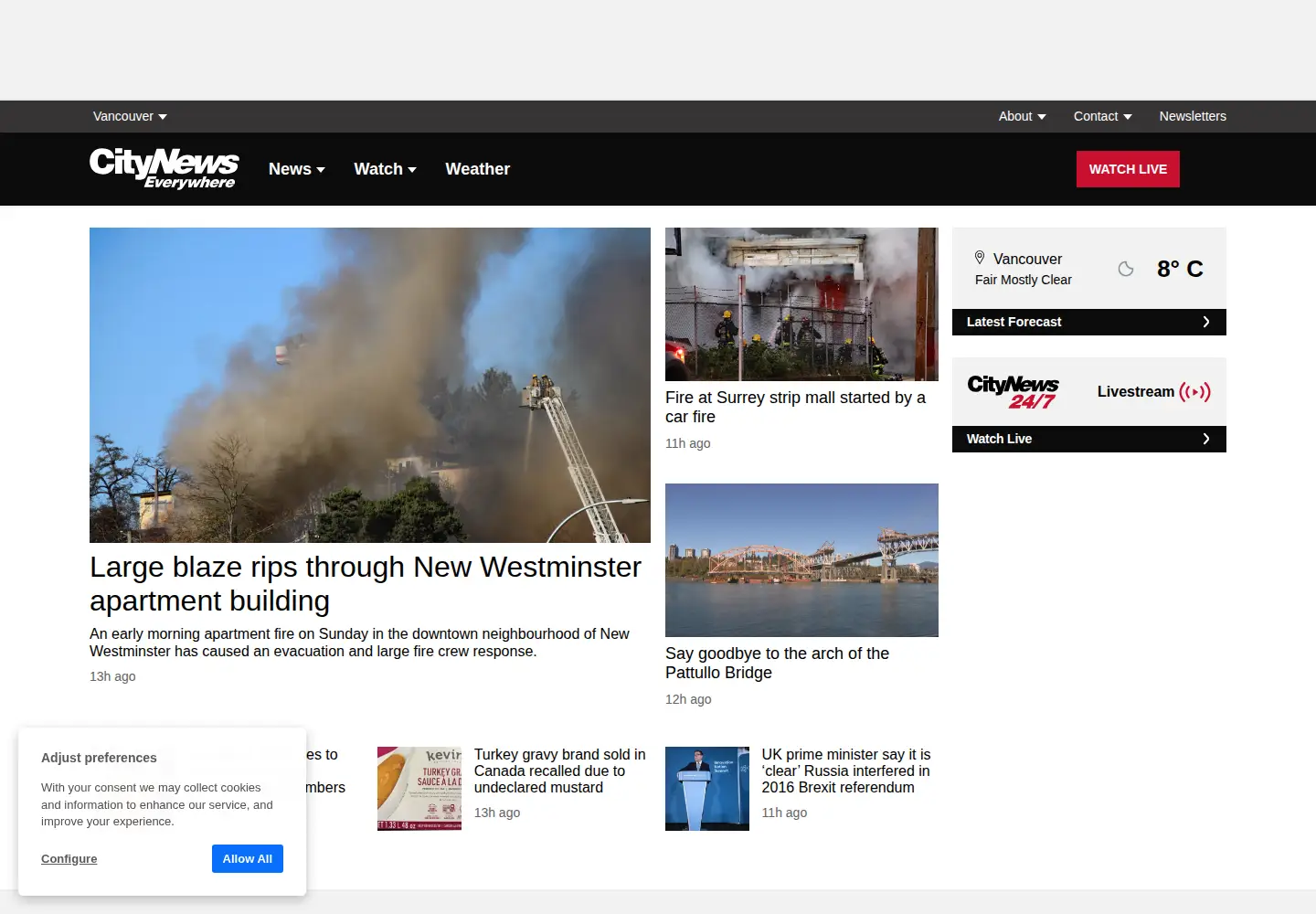 Screenshot of citynews1130.com