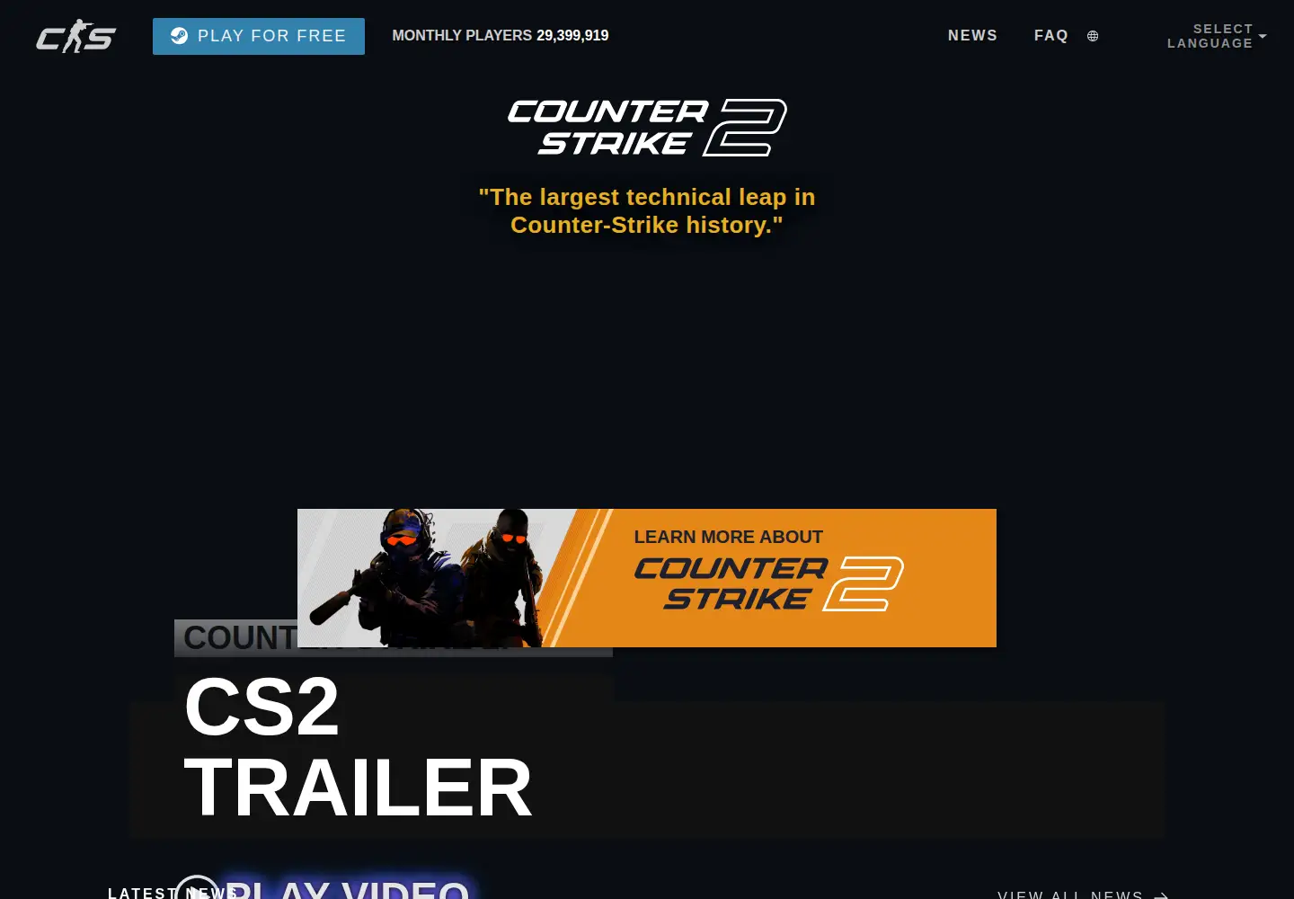 Captured homepage of counter-strike.net in the current scan