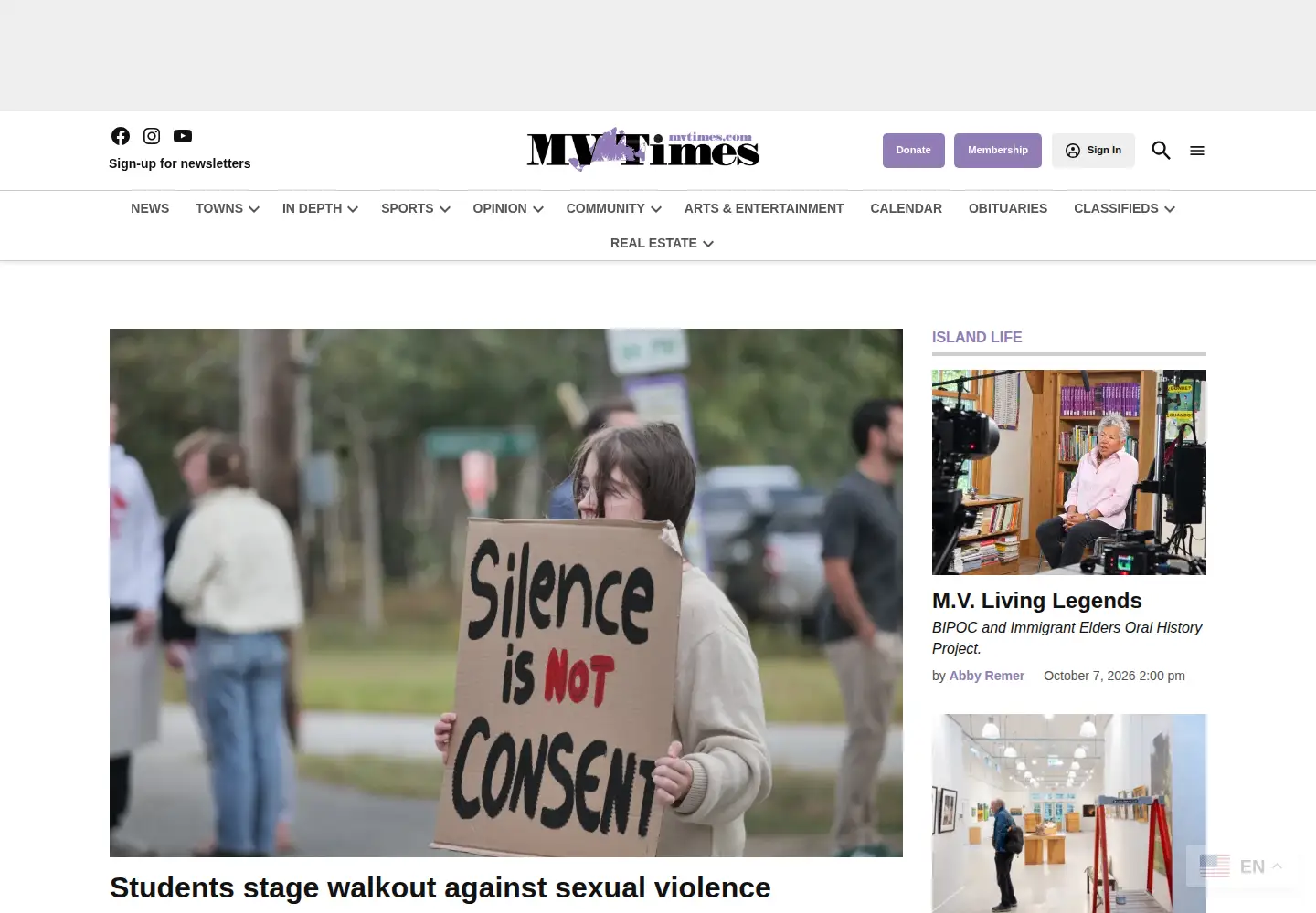Screenshot of mvtimes.com