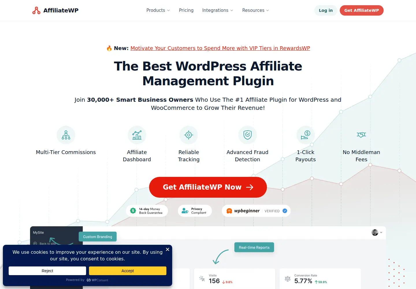 Screenshot of affiliatewp.com