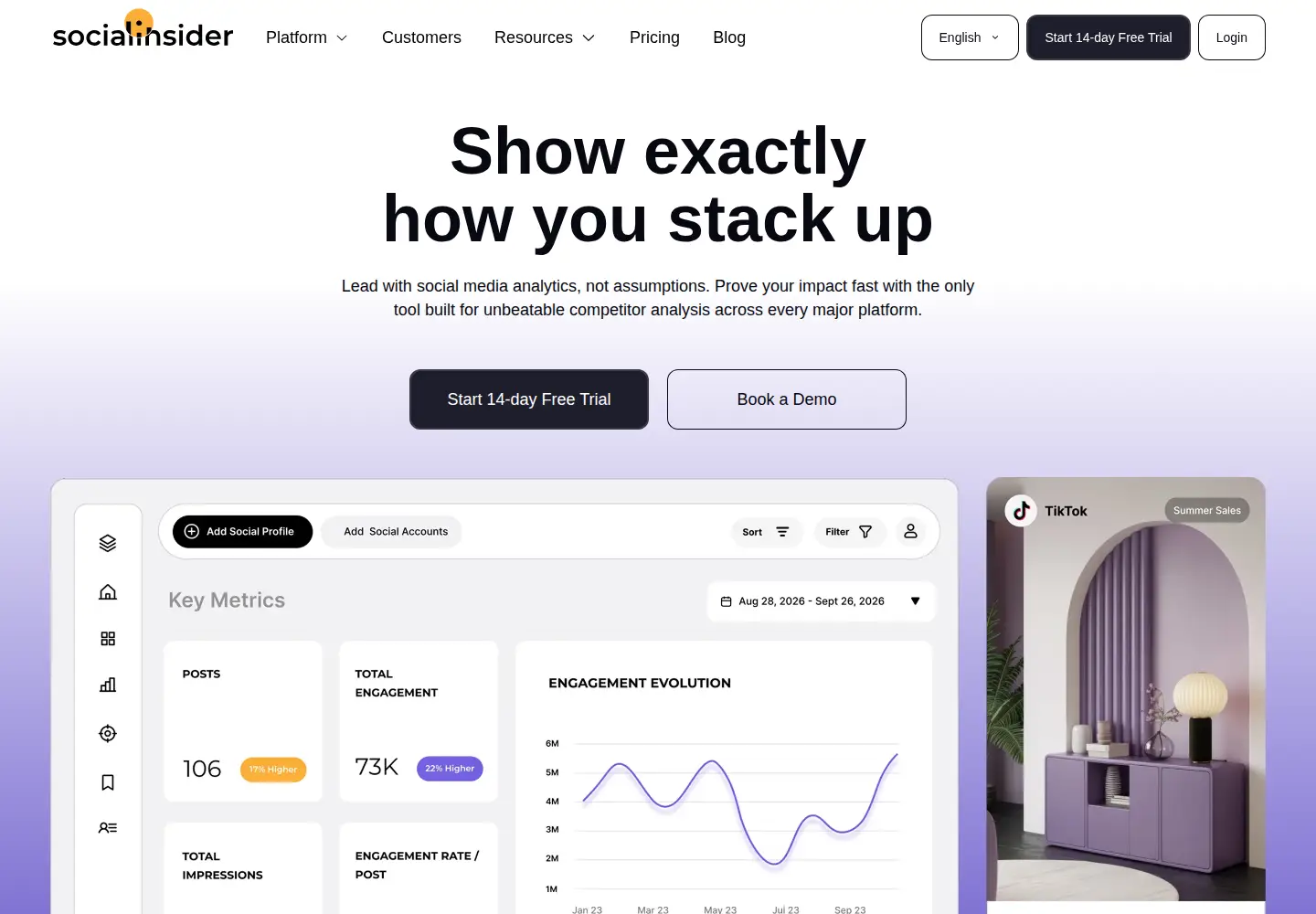 Screenshot of socialinsider.io