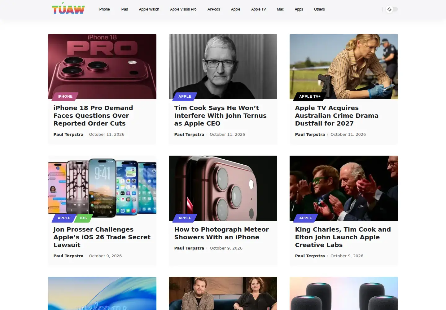Screenshot of tuaw.com