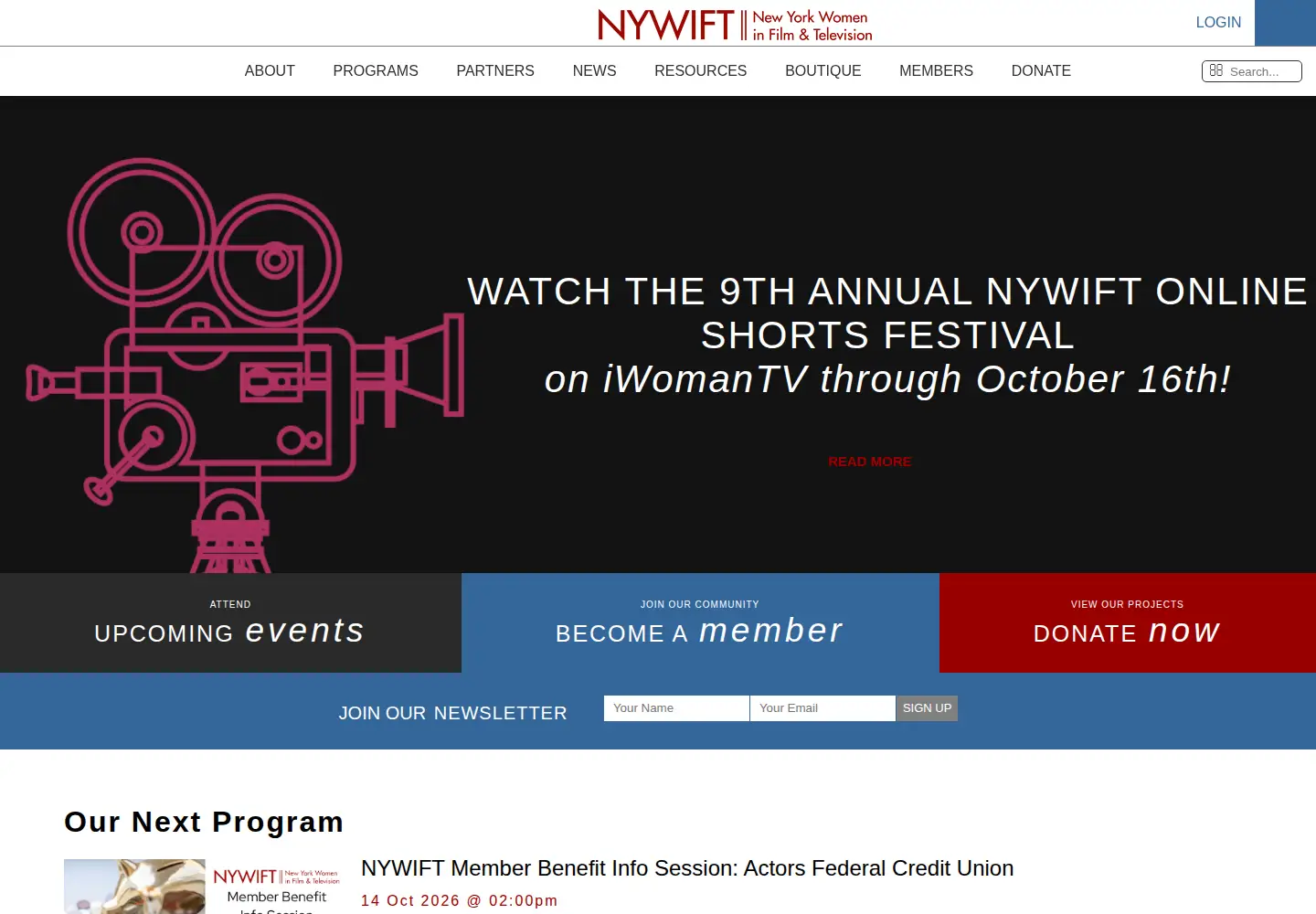 Screenshot of nywift.org