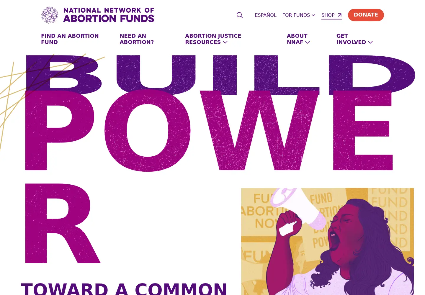 Screenshot of abortionfunds.org