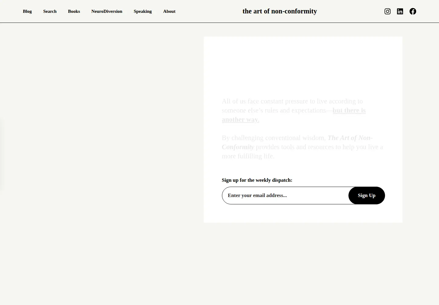 Screenshot of chrisguillebeau.com