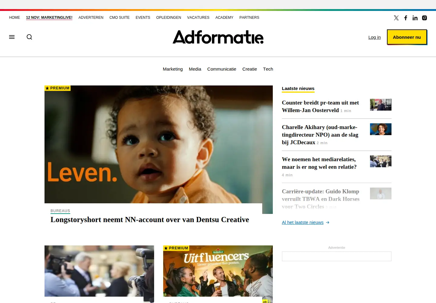 Screenshot of adformatie.nl