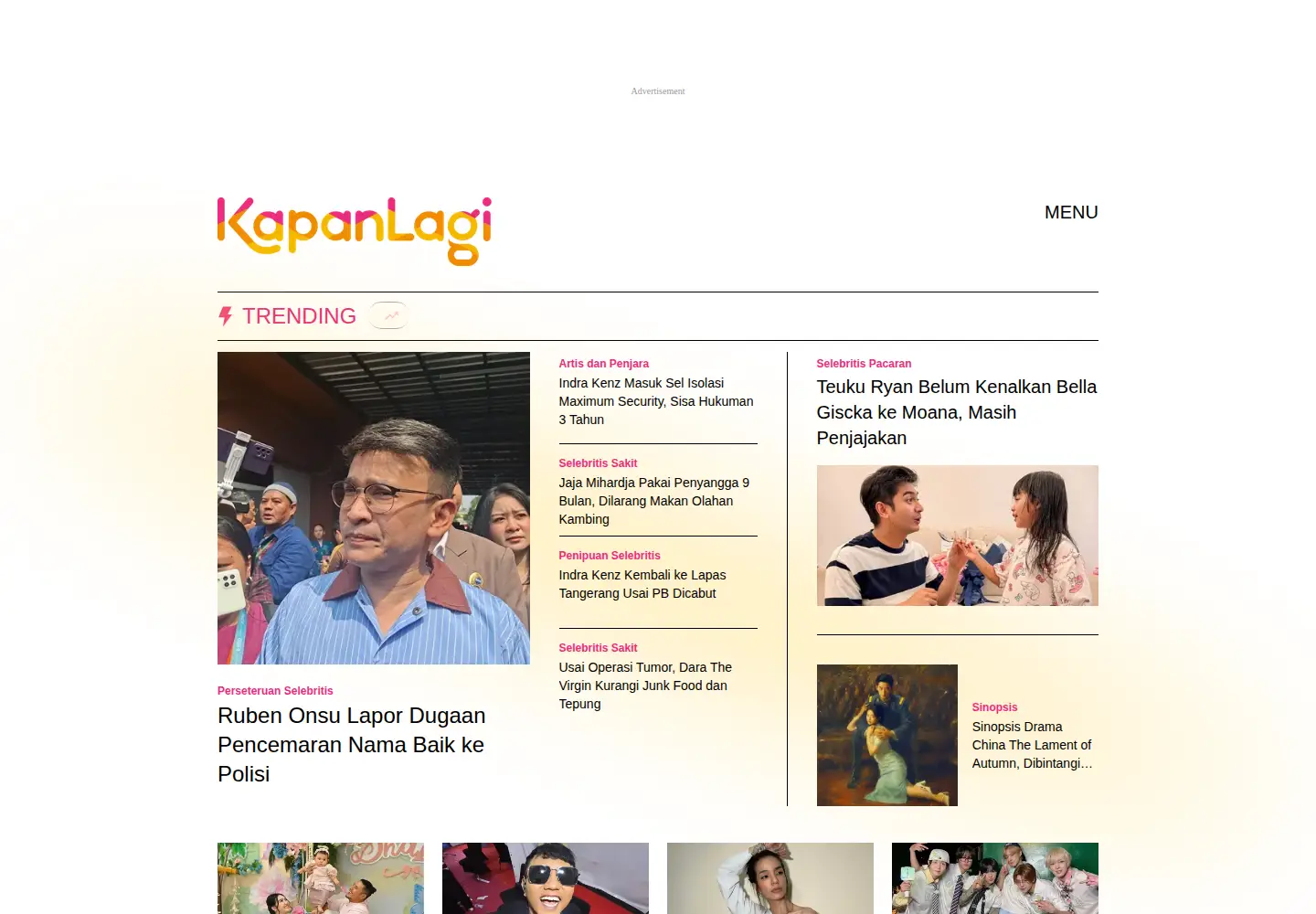 Captured homepage of kapanlagi.com in the current scan