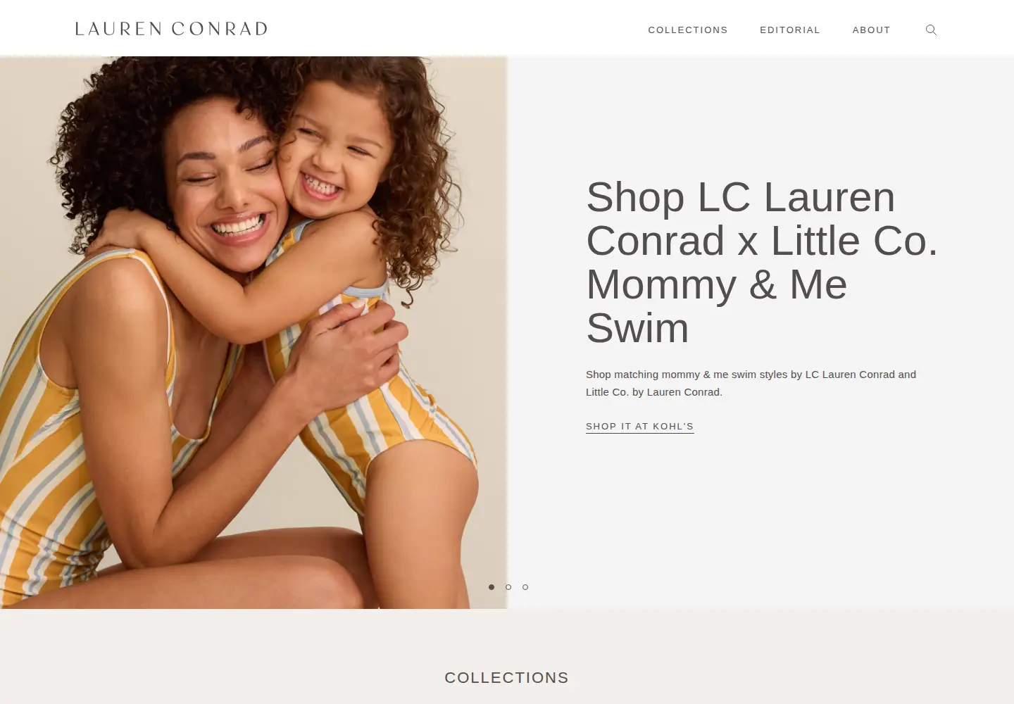 Captured homepage of laurenconrad.com in the current scan