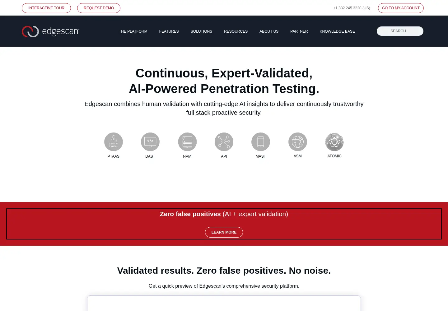 Screenshot of edgescan.com