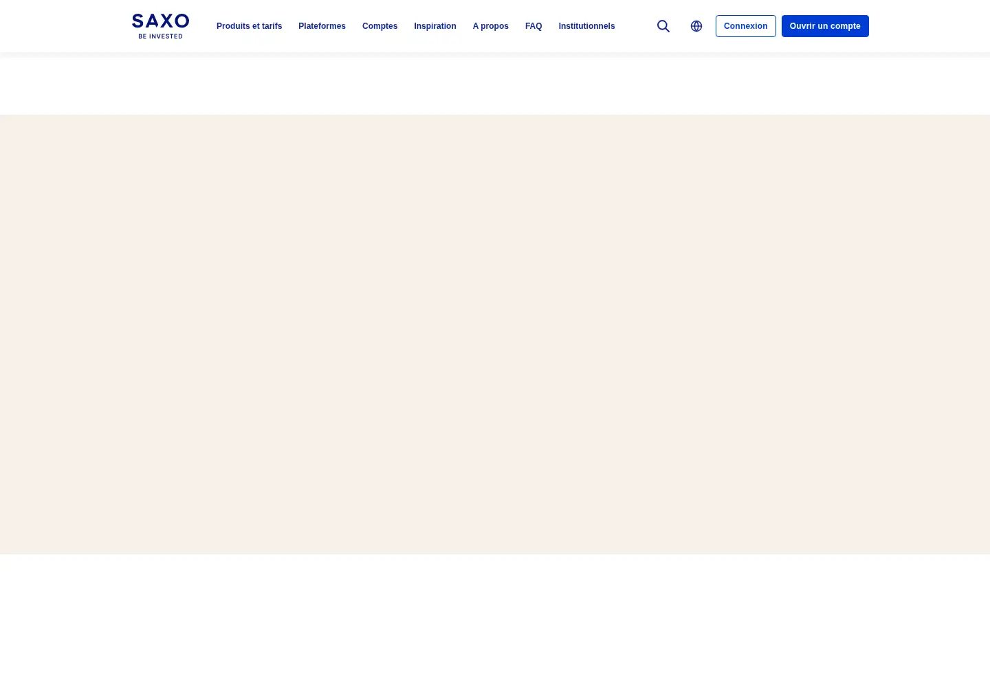 Captured homepage of home.saxo in the current scan