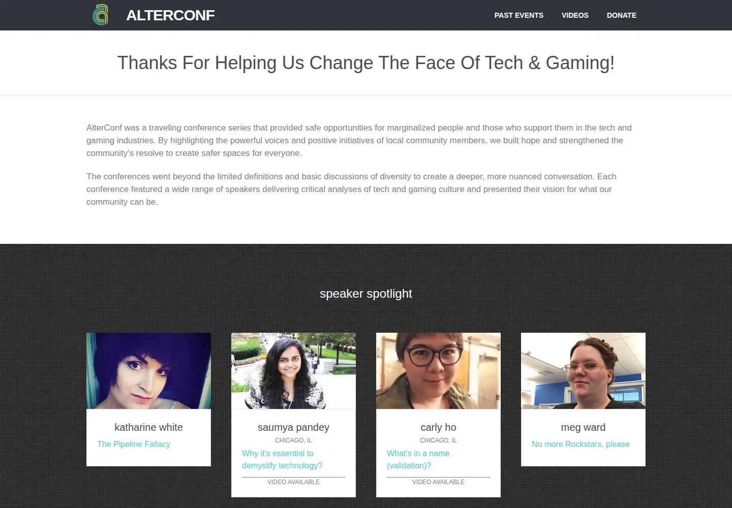 Screenshot of alterconf.com
