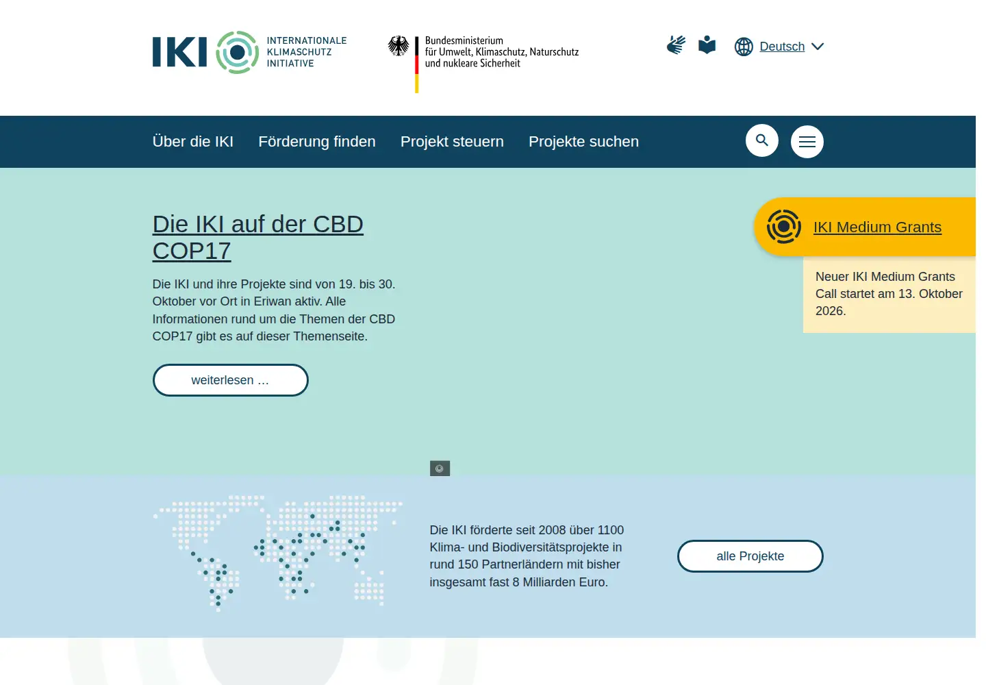 Screenshot of international-climate-initiative.com