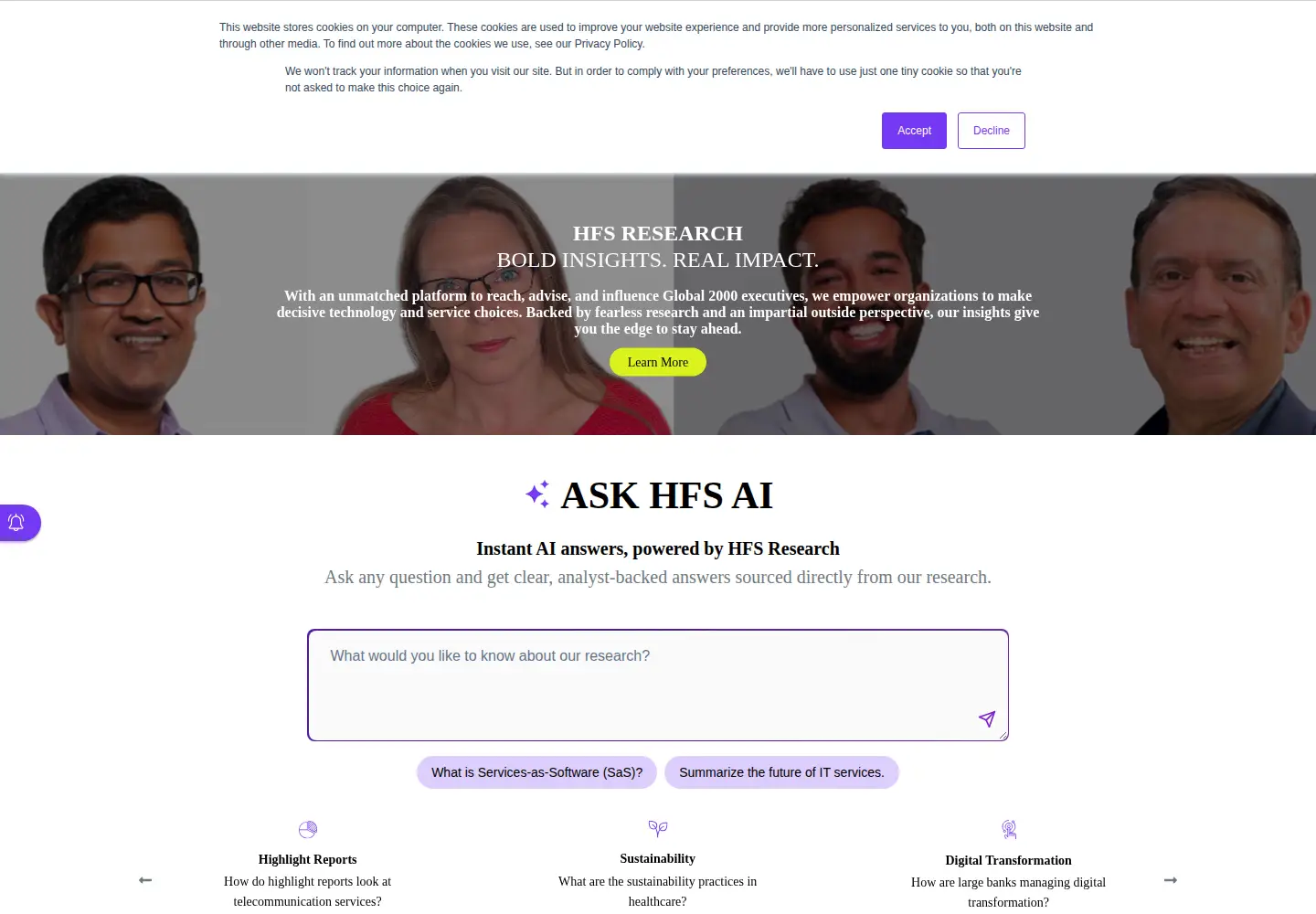 Screenshot of hfsresearch.com