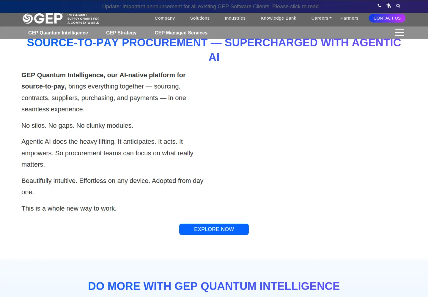 Captured homepage of gep.com in the current scan