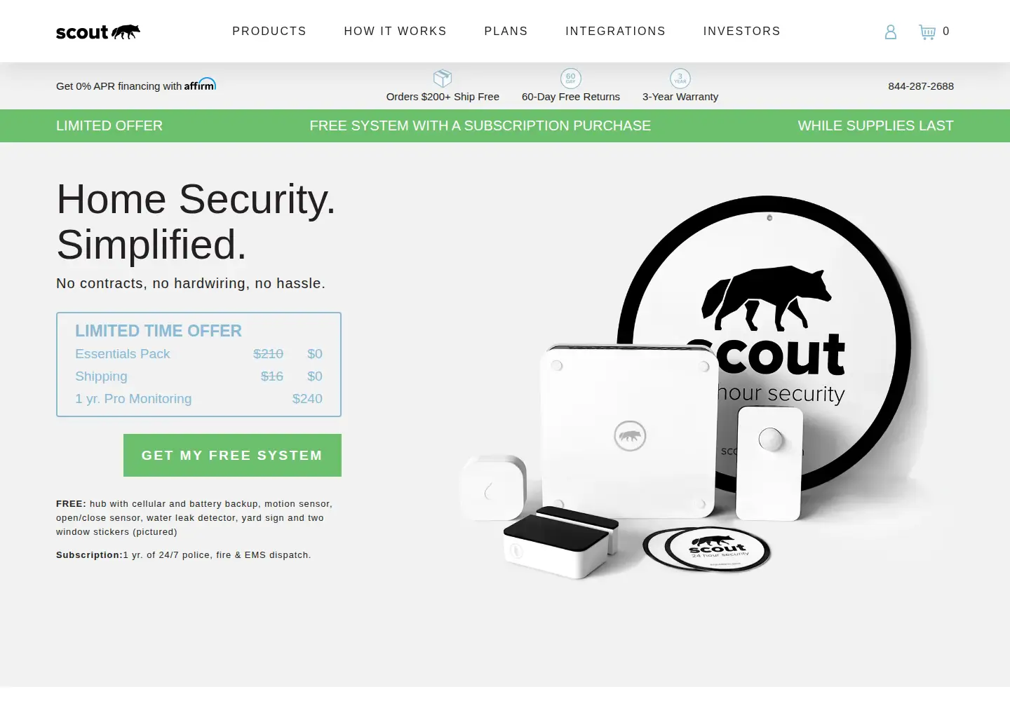 Screenshot of scoutalarm.com