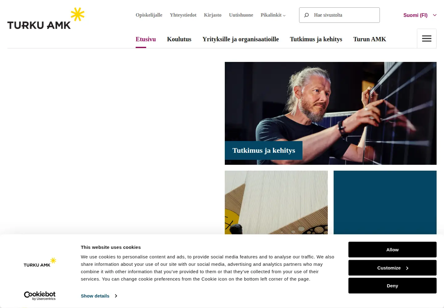 Screenshot of turkuamk.fi