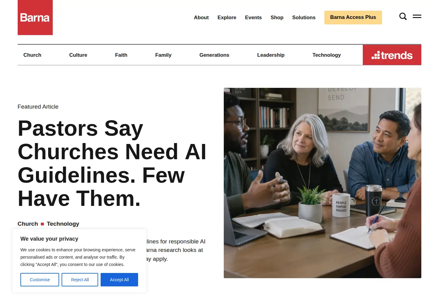 Screenshot of barna.com