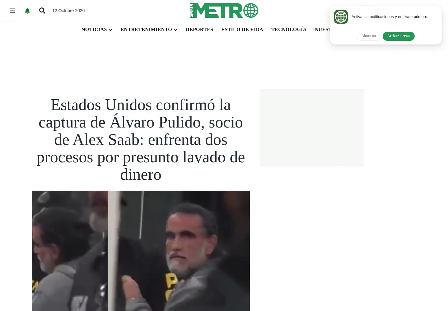 Screenshot of publimetro.co