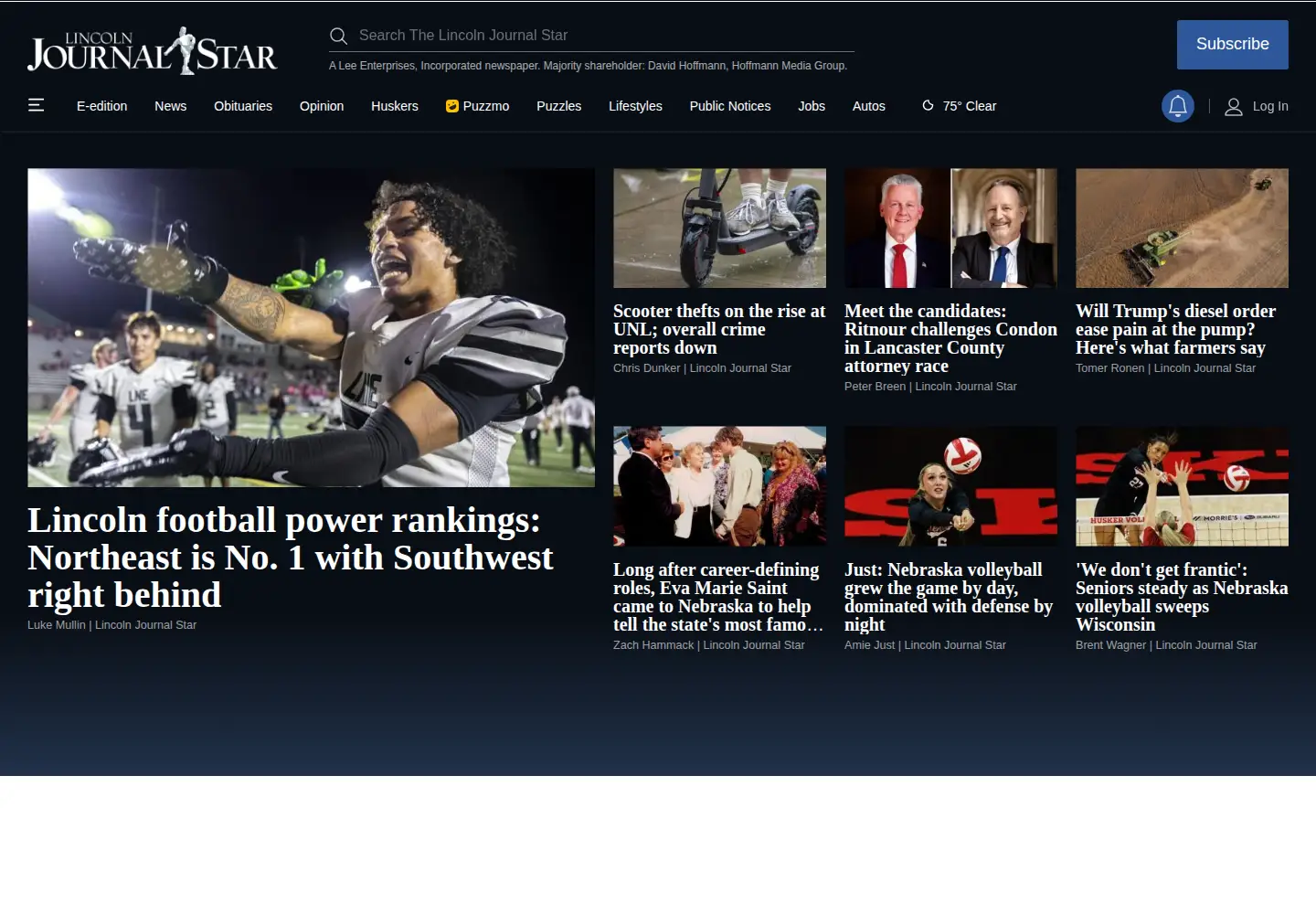 Captured homepage of journalstar.com in the current scan