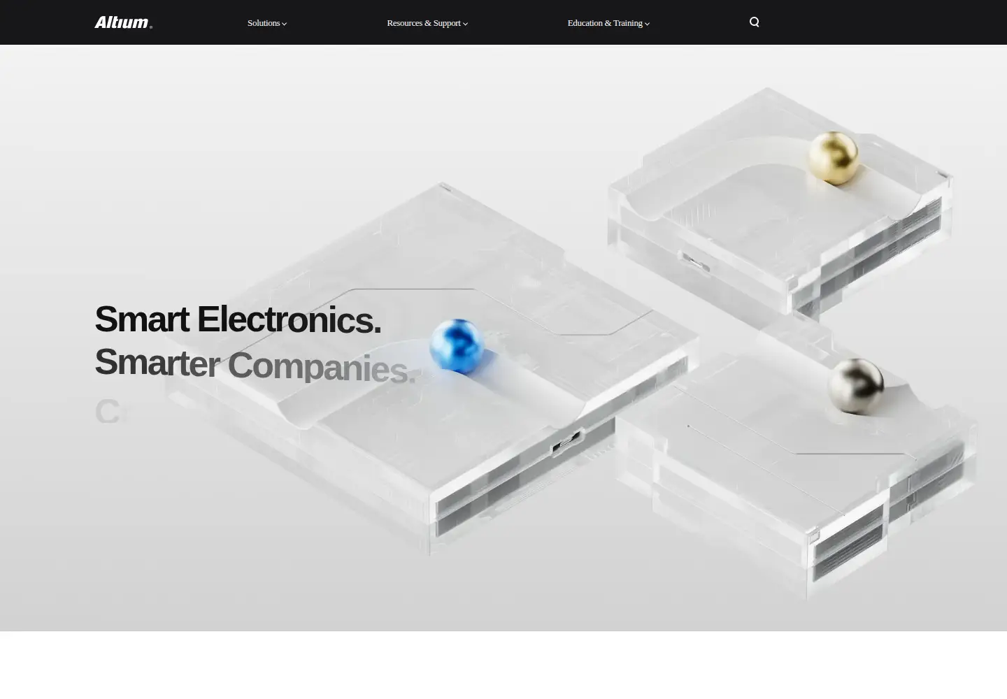 Captured homepage of altium.com in the current scan