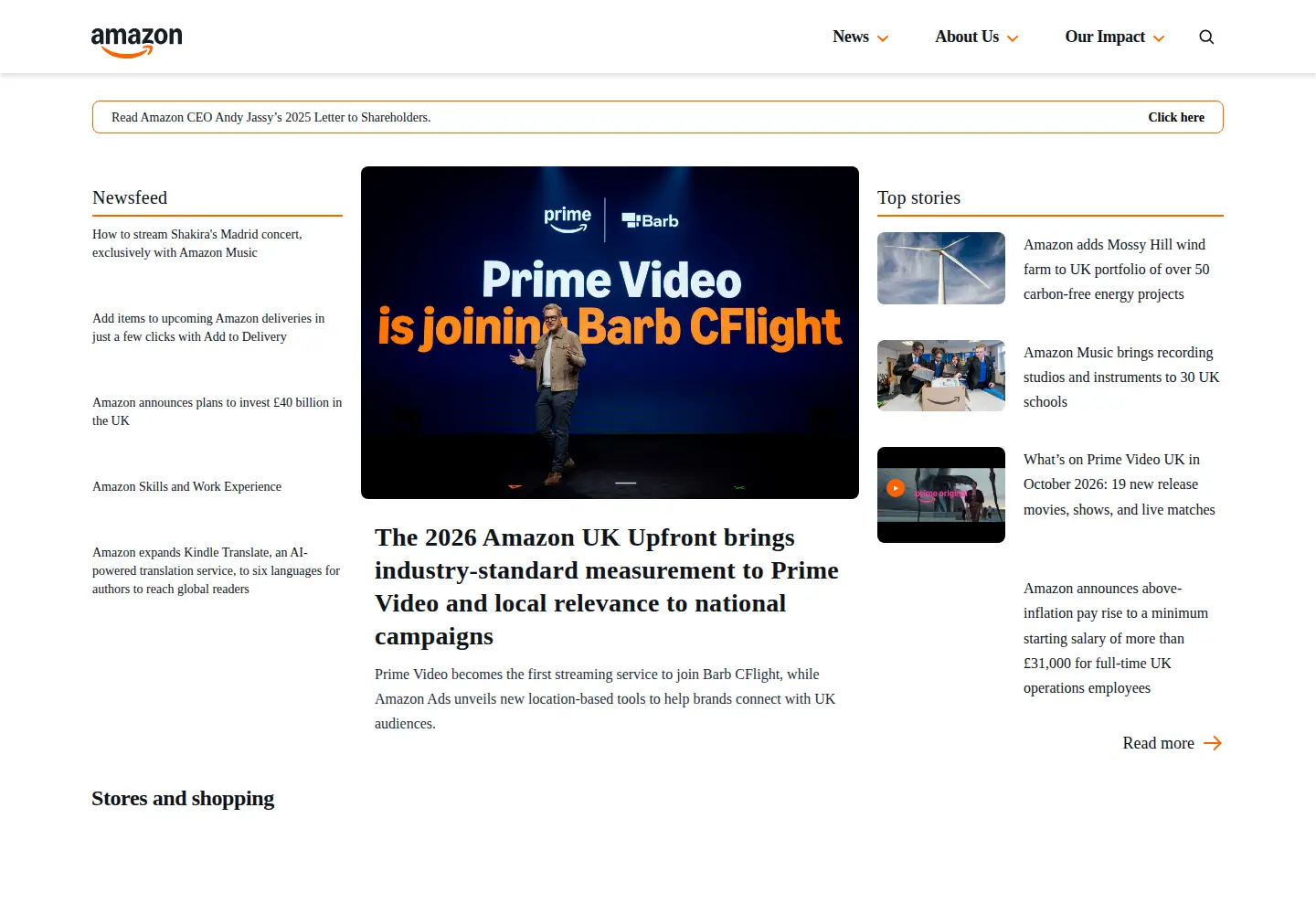 Screenshot of aboutamazon.co.uk