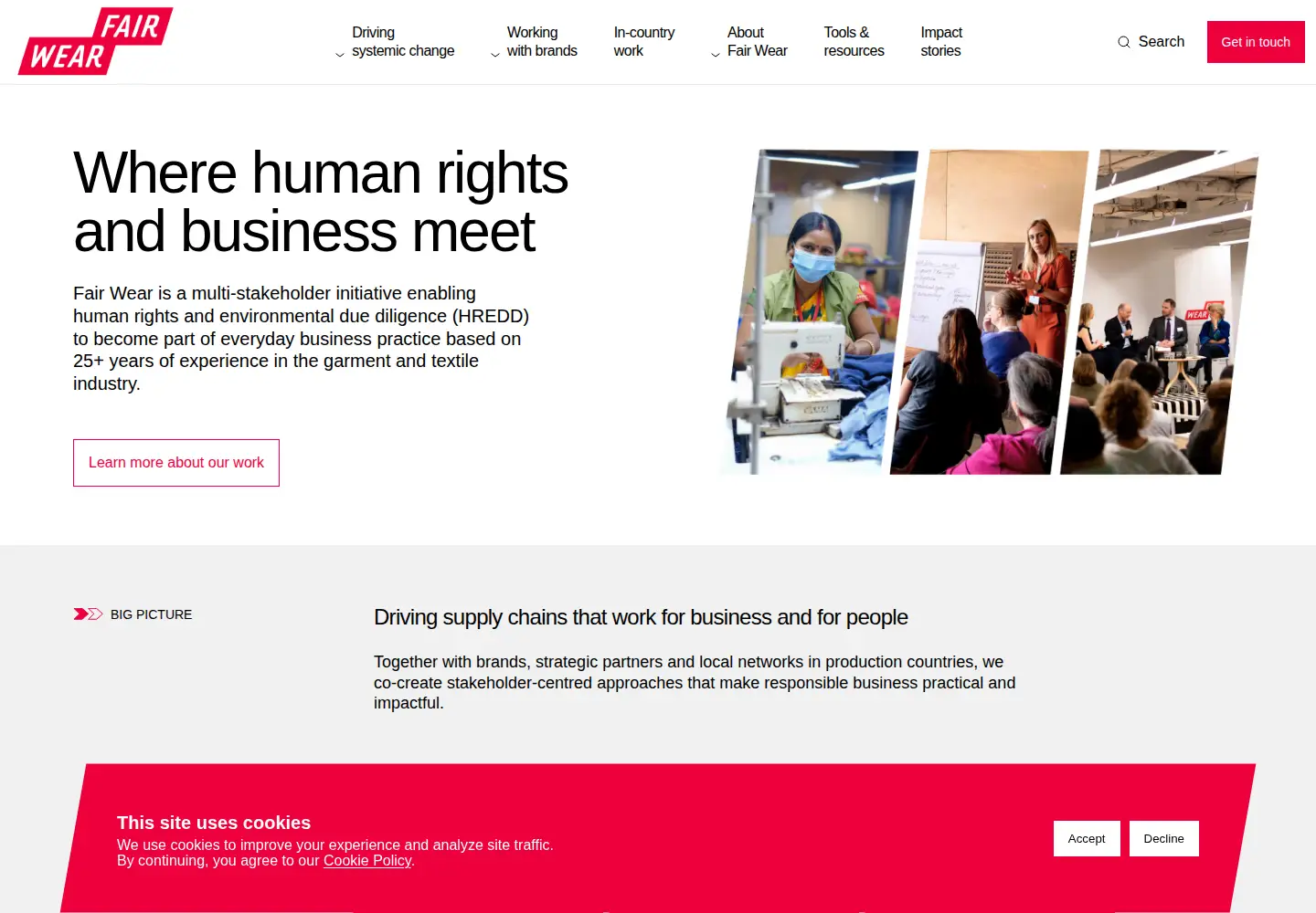 Screenshot of fairwear.org