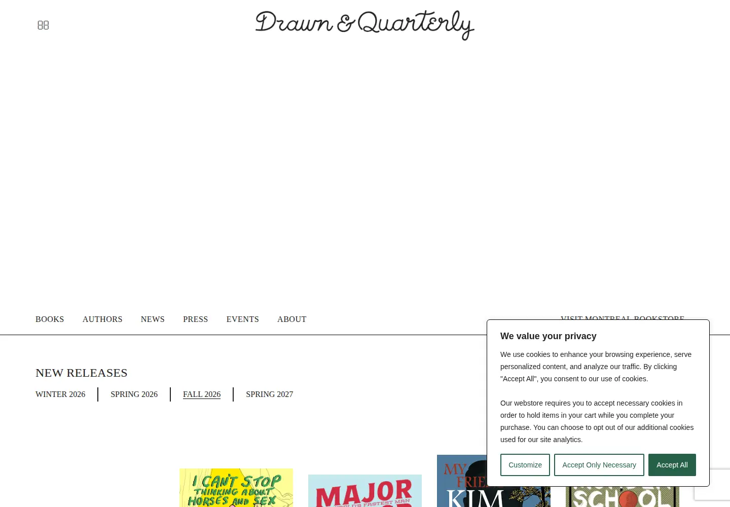 Screenshot of drawnandquarterly.com