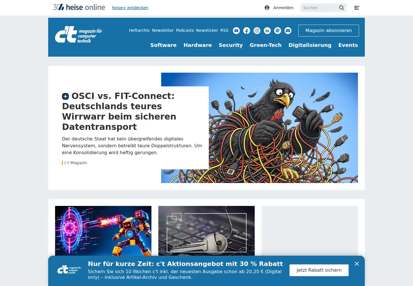 Screenshot of ct.de