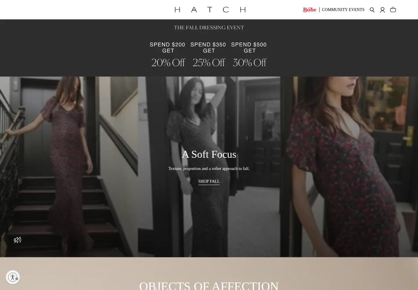 Captured homepage of hatchcollection.com in the current scan
