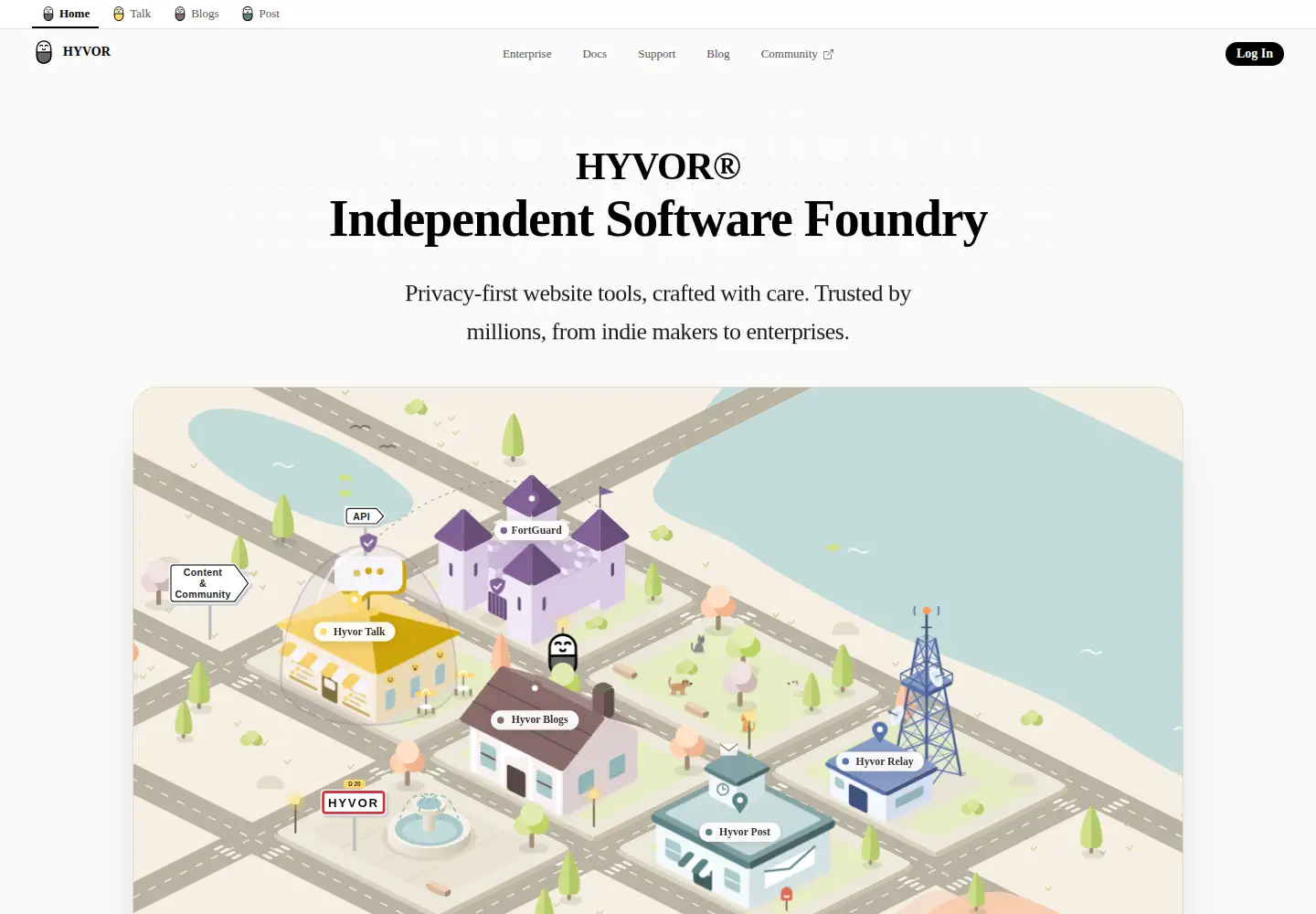 Captured homepage of hyvor.com in the current scan