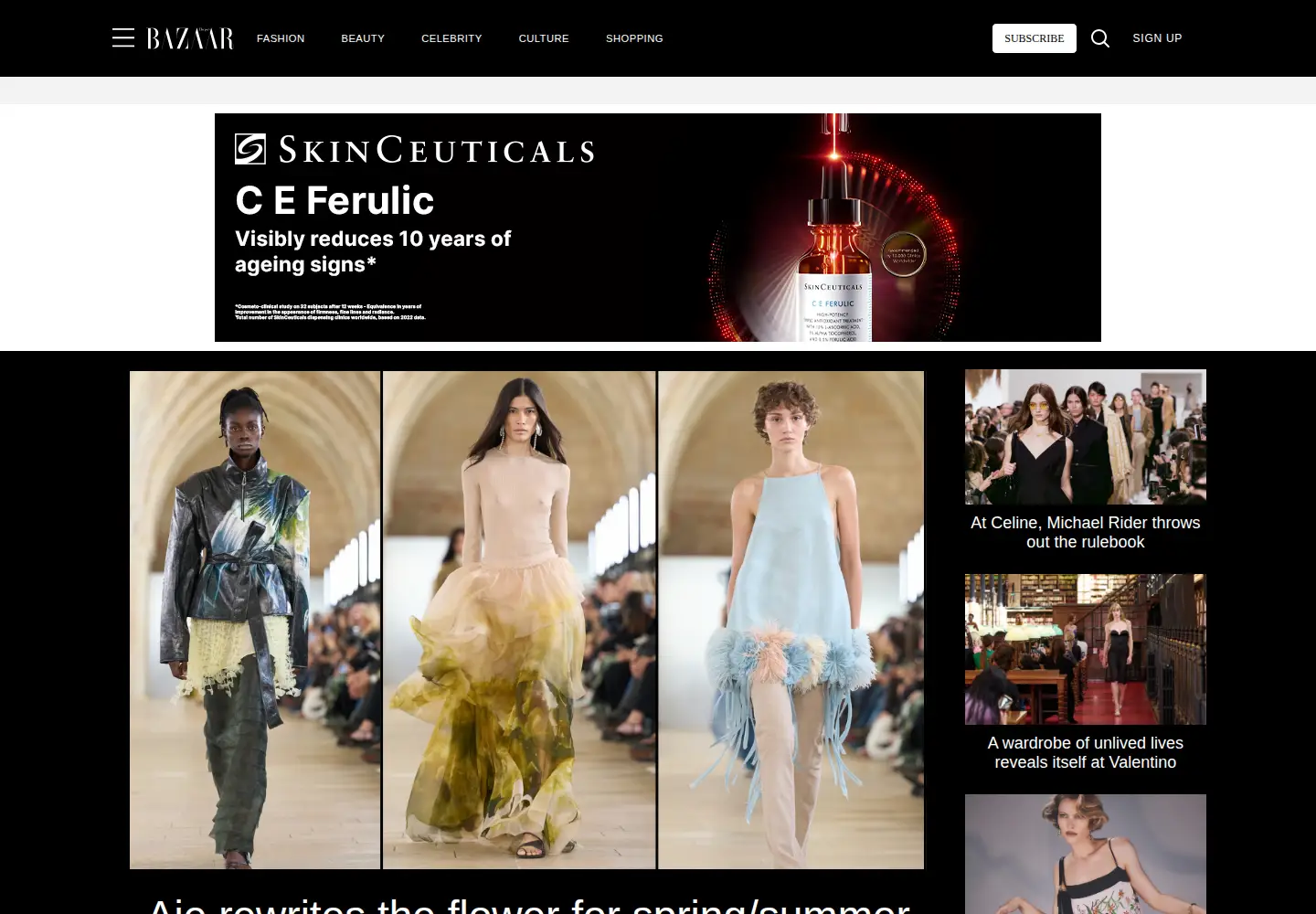 Screenshot of harpersbazaar.com.au