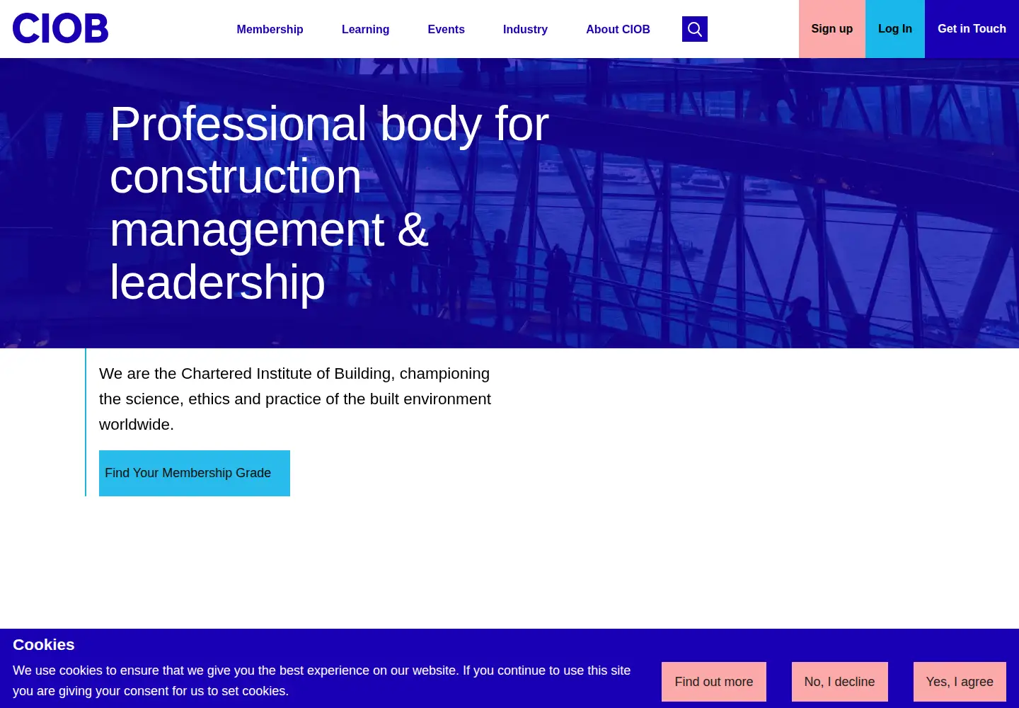 Screenshot of ciob.org