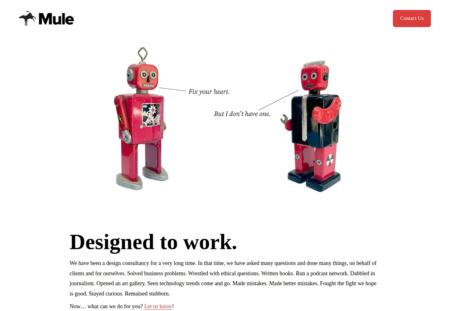 Screenshot of muledesign.com